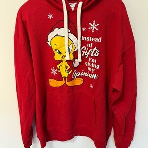 Warner Bros. Red Tweety Holiday Hoodie excellent condition XXXL